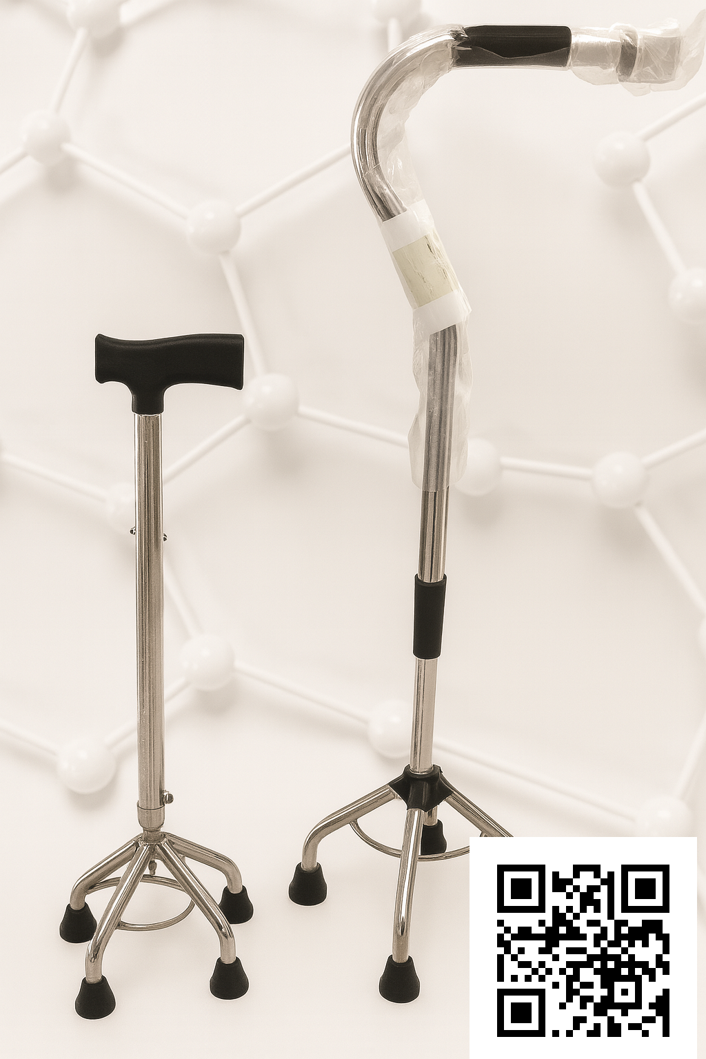 Ortmed, ortopediya industry, протезлар, стелькалар, протез қўл, оёқлар - Тўрт асосли ортопедик таёқлар